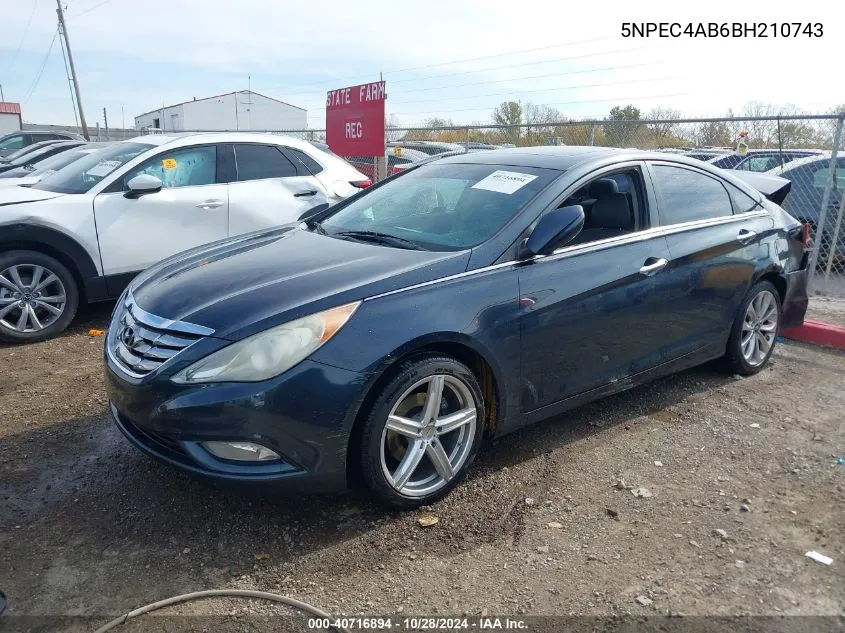 2011 Hyundai Sonata Se 2.0T VIN: 5NPEC4AB6BH210743 Lot: 40716894