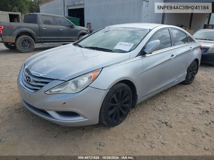 2011 Hyundai Sonata Gls VIN: 5NPEB4AC3BH241184 Lot: 40721626