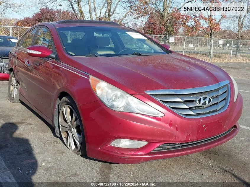 2011 Hyundai Sonata Limited VIN: 5NPEC4AC8BH307922 Lot: 40722190