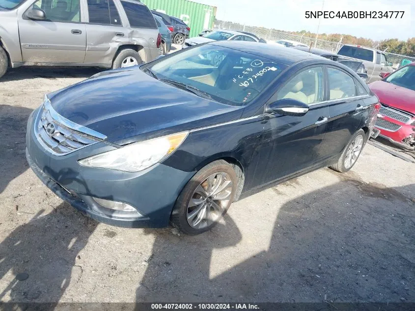 2011 Hyundai Sonata Limited 2.0T VIN: 5NPEC4AB0BH234777 Lot: 40724002