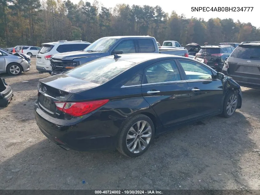 2011 Hyundai Sonata Limited 2.0T VIN: 5NPEC4AB0BH234777 Lot: 40724002