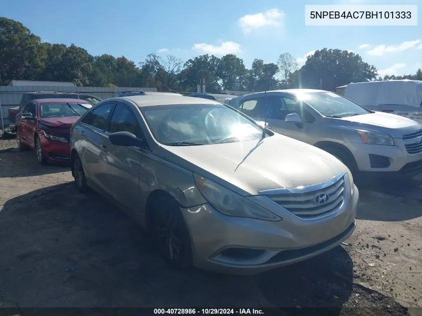 2011 Hyundai Sonata Gls VIN: 5NPEB4AC7BH101333 Lot: 40728986