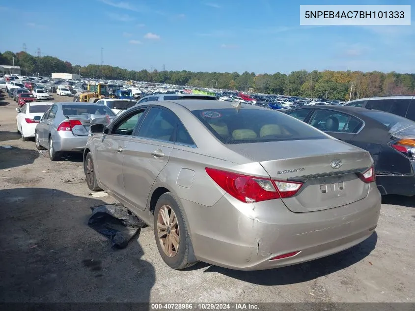 2011 Hyundai Sonata Gls VIN: 5NPEB4AC7BH101333 Lot: 40728986