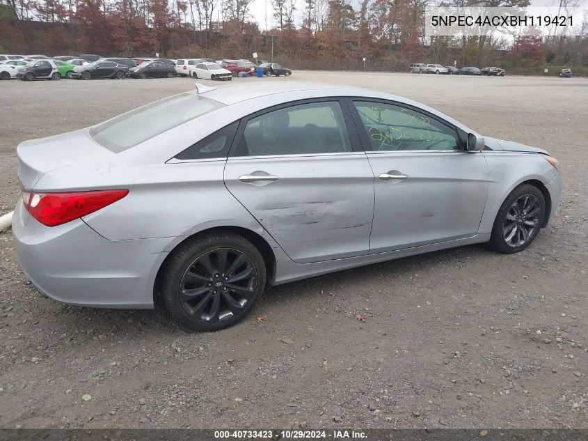 2011 Hyundai Sonata Se VIN: 5NPEC4ACXBH119421 Lot: 40733423