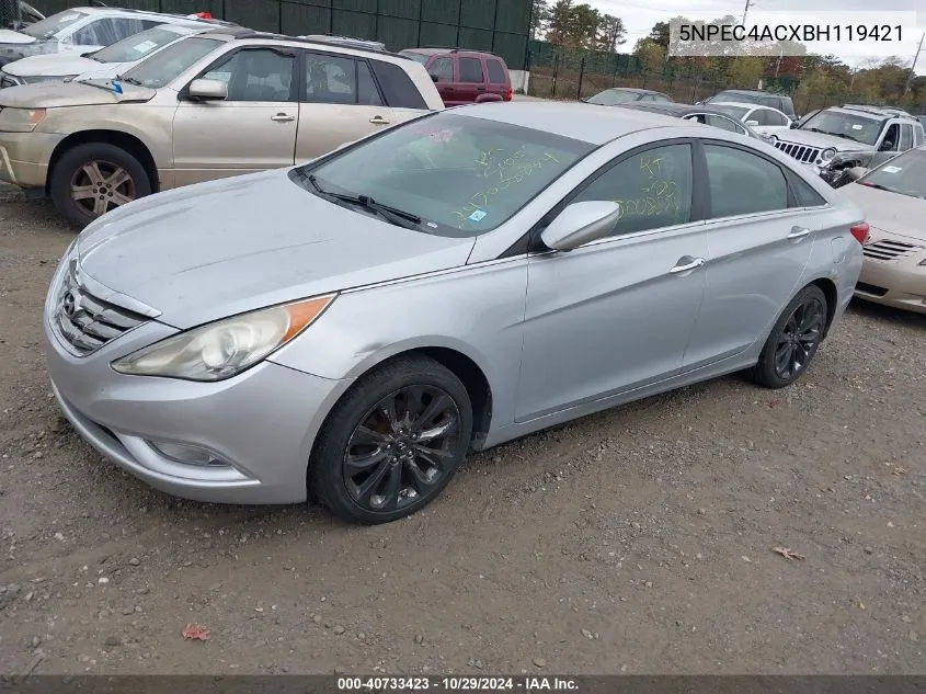 2011 Hyundai Sonata Se VIN: 5NPEC4ACXBH119421 Lot: 40733423