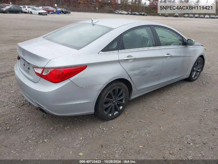 2011 Hyundai Sonata Se VIN: 5NPEC4ACXBH119421 Lot: 40733423