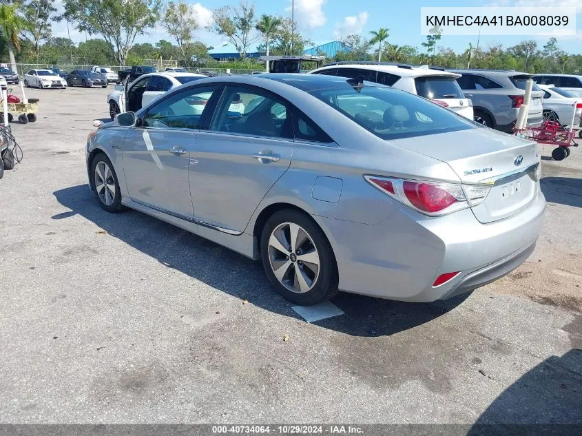 2011 Hyundai Sonata Hybrid VIN: KMHEC4A41BA008039 Lot: 40734064