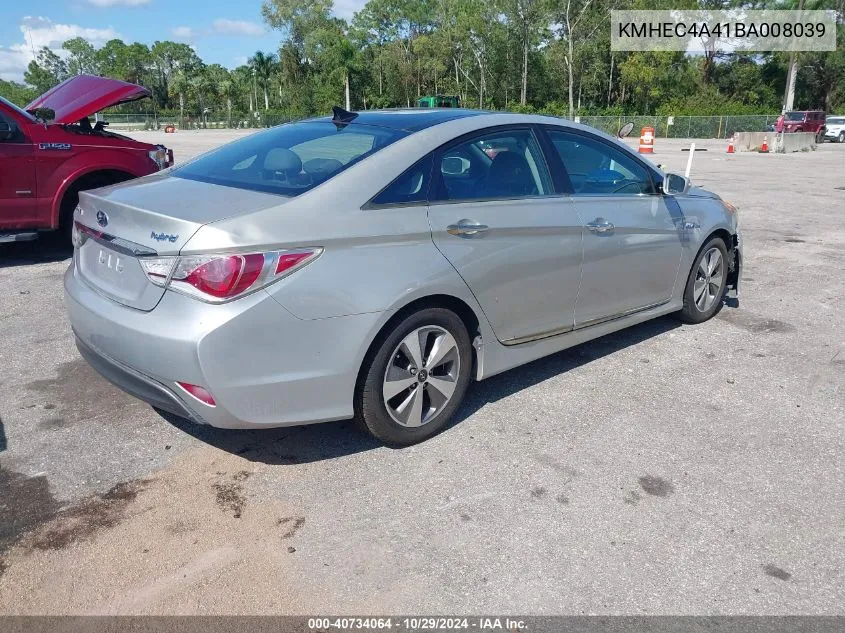 2011 Hyundai Sonata Hybrid VIN: KMHEC4A41BA008039 Lot: 40734064