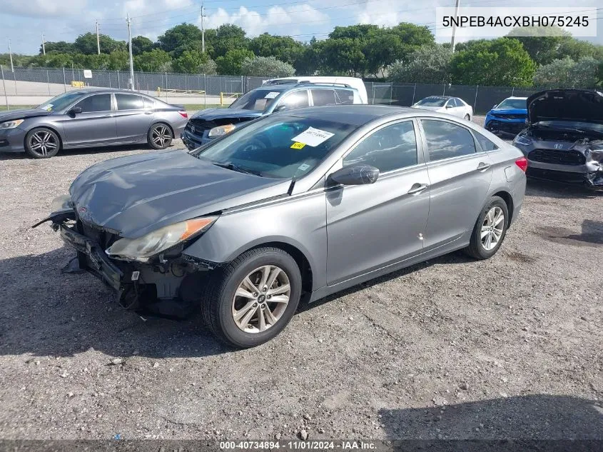 2011 Hyundai Sonata Gls VIN: 5NPEB4ACXBH075245 Lot: 40734894