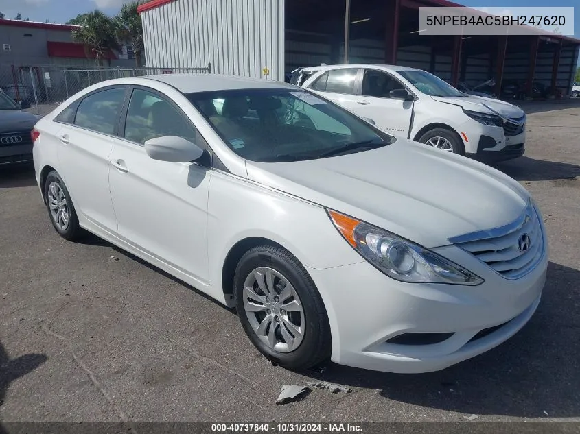 5NPEB4AC5BH247620 2011 Hyundai Sonata Gls