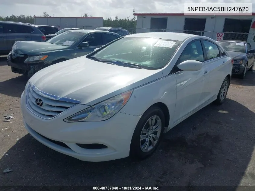 5NPEB4AC5BH247620 2011 Hyundai Sonata Gls