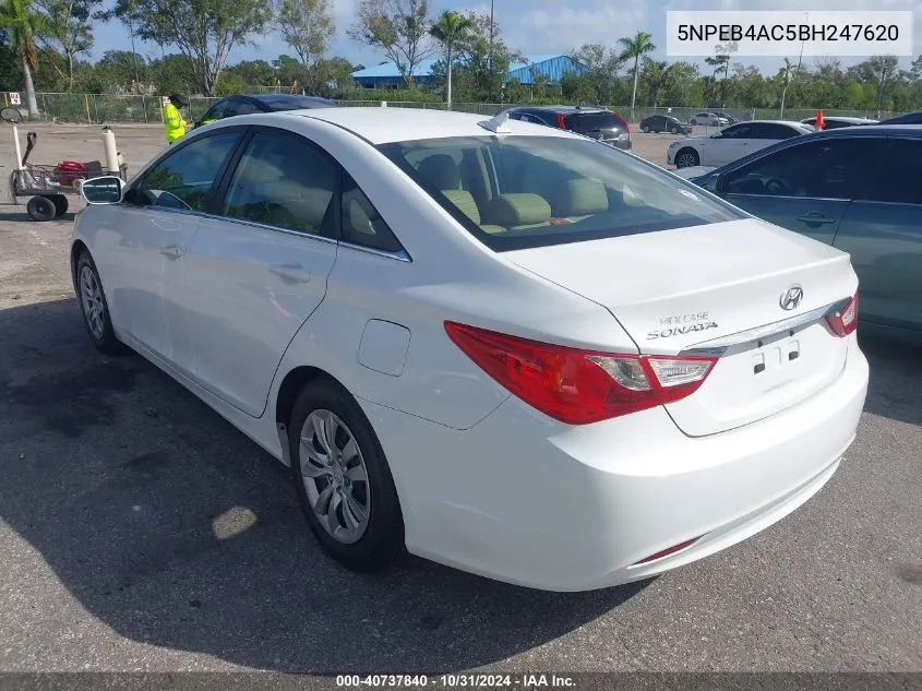 5NPEB4AC5BH247620 2011 Hyundai Sonata Gls