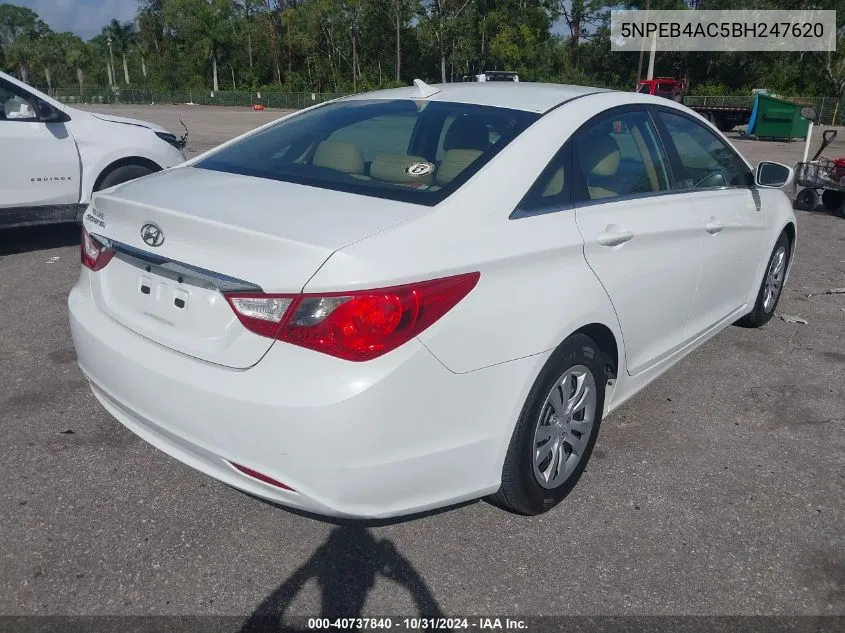 5NPEB4AC5BH247620 2011 Hyundai Sonata Gls