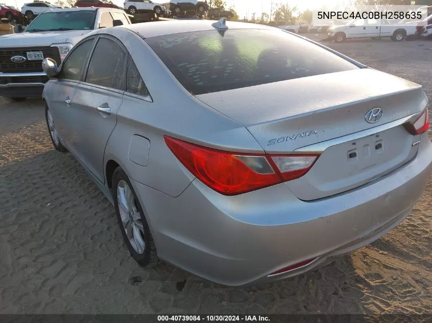 2011 Hyundai Sonata Limited VIN: 5NPEC4AC0BH258635 Lot: 40739084