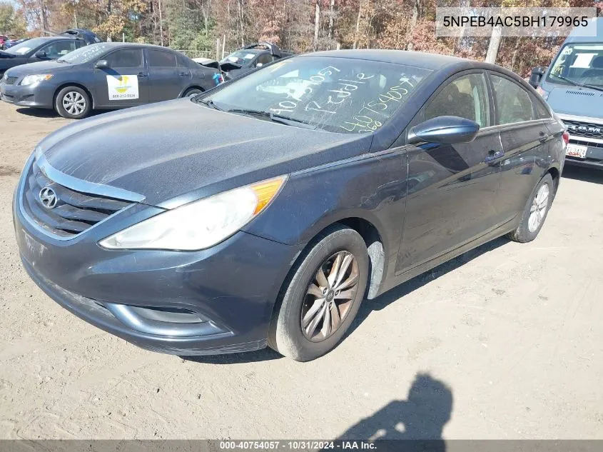 2011 Hyundai Sonata Gls VIN: 5NPEB4AC5BH179965 Lot: 40754057