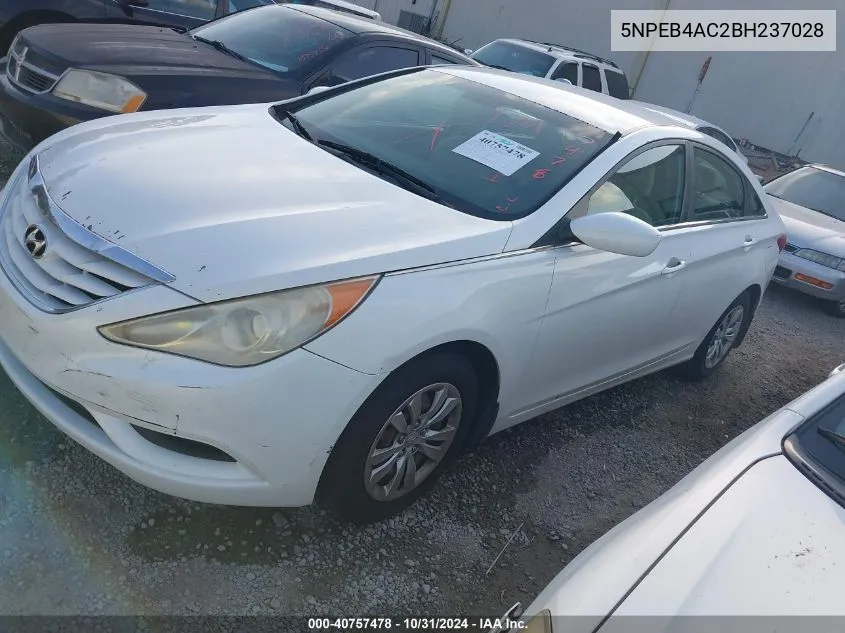 2011 Hyundai Sonata Gls VIN: 5NPEB4AC2BH237028 Lot: 40757478