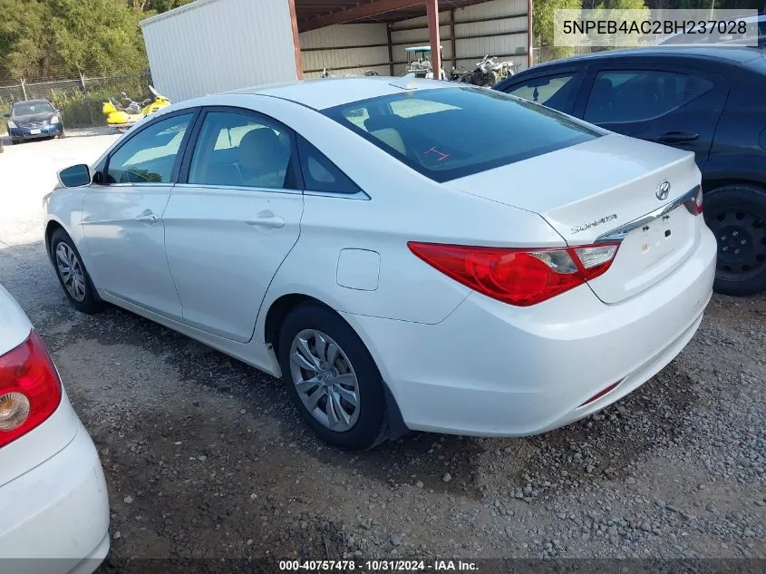 2011 Hyundai Sonata Gls VIN: 5NPEB4AC2BH237028 Lot: 40757478