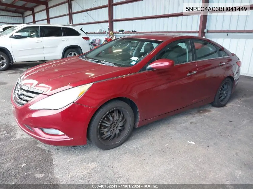 2011 Hyundai Sonata Se VIN: 5NPEC4AC3BH041449 Lot: 40762241