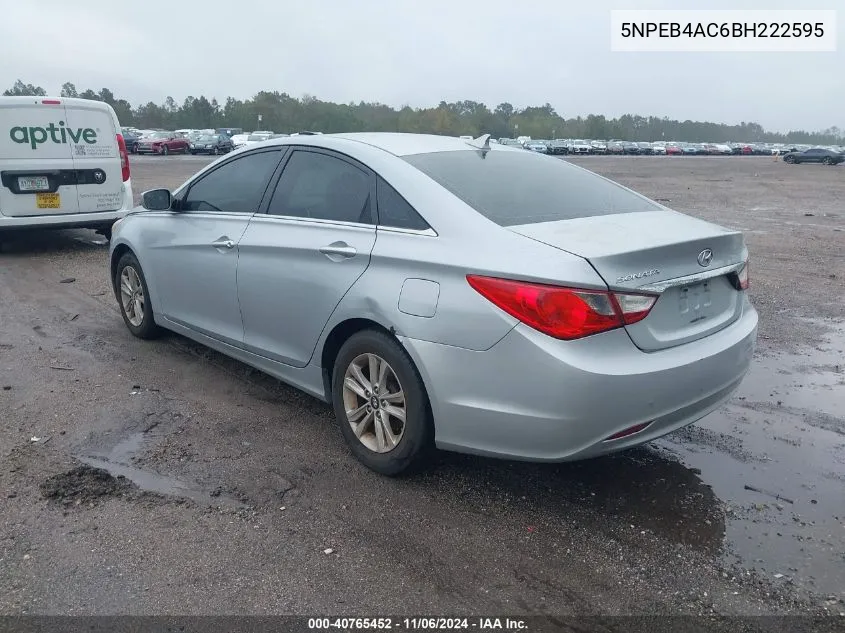 2011 Hyundai Sonata Gls VIN: 5NPEB4AC6BH222595 Lot: 40765452