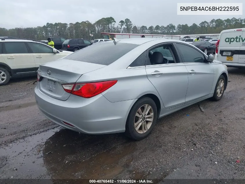 2011 Hyundai Sonata Gls VIN: 5NPEB4AC6BH222595 Lot: 40765452