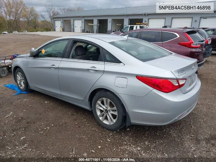 2011 Hyundai Sonata Gls VIN: 5NPEB4AC5BH146898 Lot: 40771001