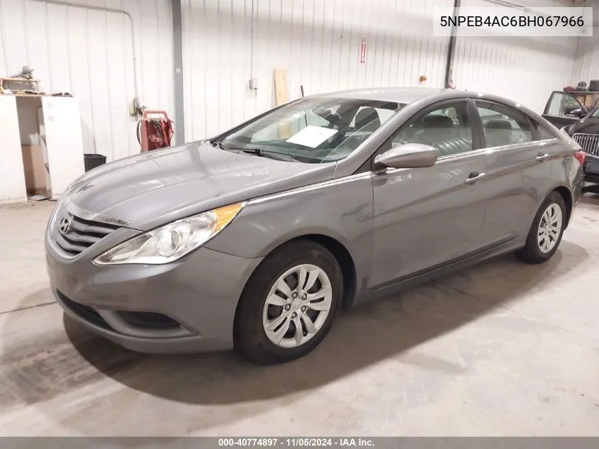 2011 Hyundai Sonata Gls VIN: 5NPEB4AC6BH067966 Lot: 40774897