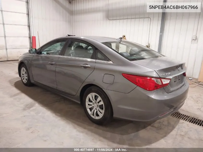 2011 Hyundai Sonata Gls VIN: 5NPEB4AC6BH067966 Lot: 40774897