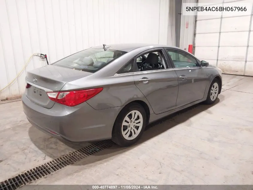 2011 Hyundai Sonata Gls VIN: 5NPEB4AC6BH067966 Lot: 40774897