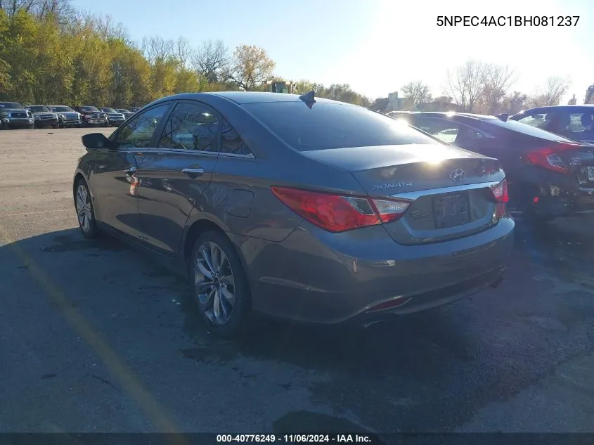 2011 Hyundai Sonata Se VIN: 5NPEC4AC1BH081237 Lot: 40776249