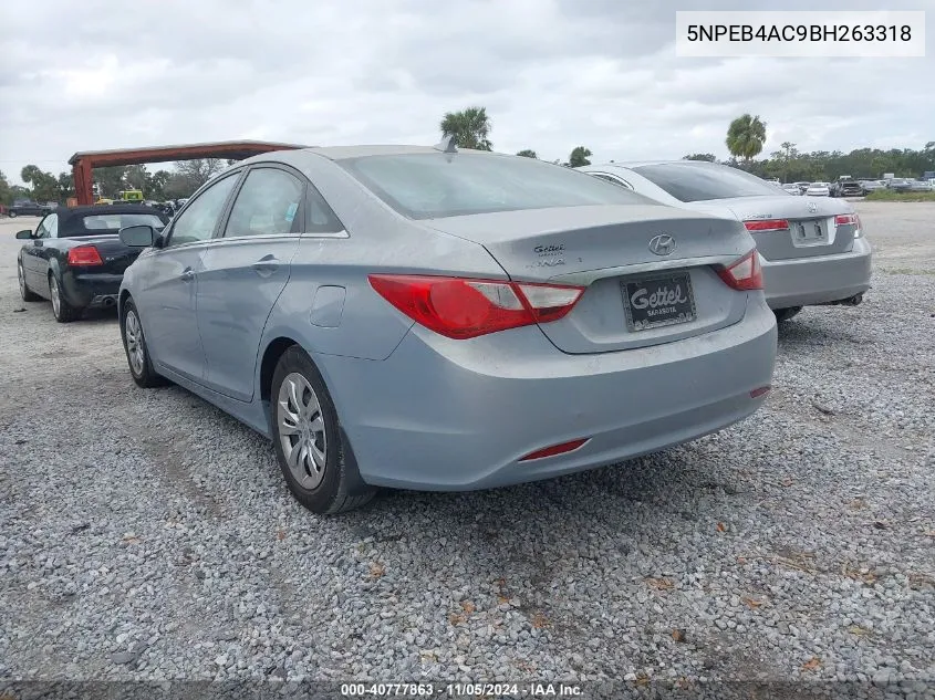 2011 Hyundai Sonata Gls VIN: 5NPEB4AC9BH263318 Lot: 40777863