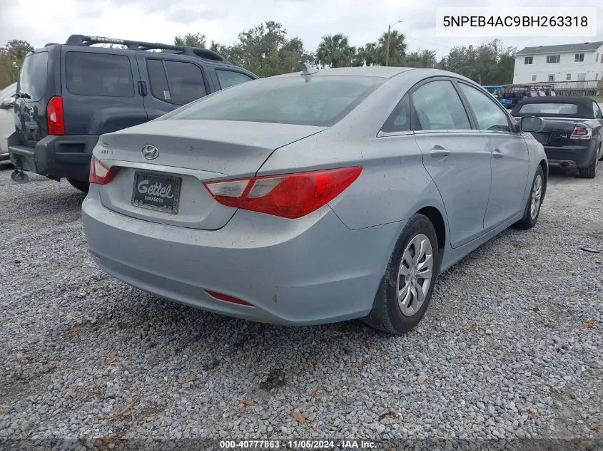 2011 Hyundai Sonata Gls VIN: 5NPEB4AC9BH263318 Lot: 40777863