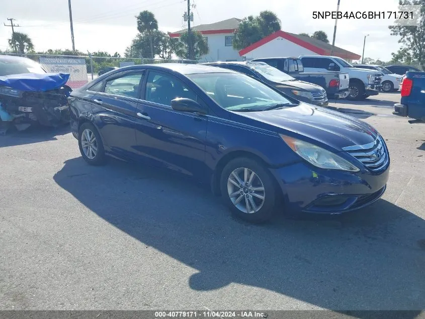 2011 Hyundai Sonata Gls VIN: 5NPEB4AC6BH171731 Lot: 40779171