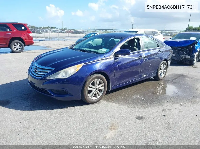 2011 Hyundai Sonata Gls VIN: 5NPEB4AC6BH171731 Lot: 40779171