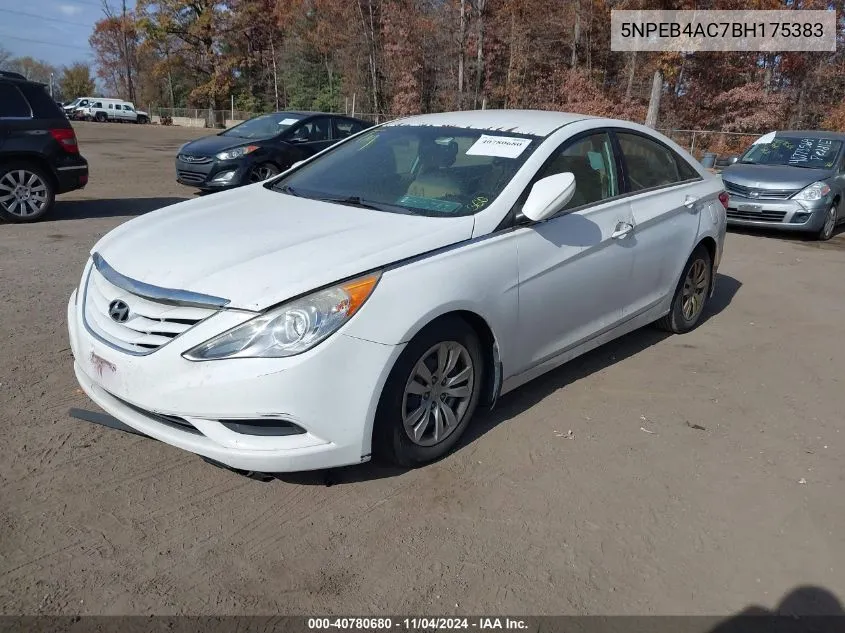 2011 Hyundai Sonata Gls VIN: 5NPEB4AC7BH175383 Lot: 40780680