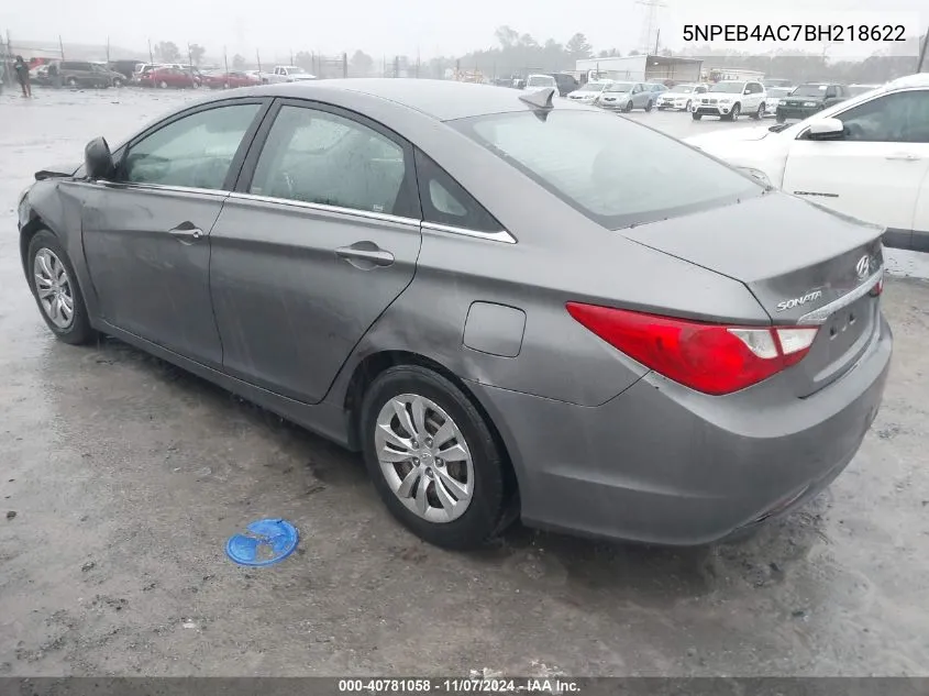 2011 Hyundai Sonata Gls VIN: 5NPEB4AC7BH218622 Lot: 40781058