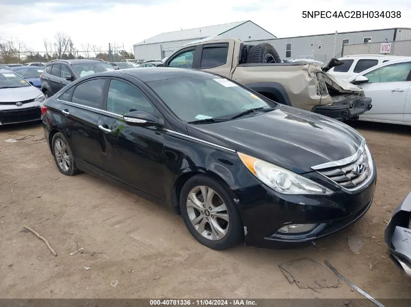 2011 Hyundai Sonata Limited VIN: 5NPEC4AC2BH034038 Lot: 40781336