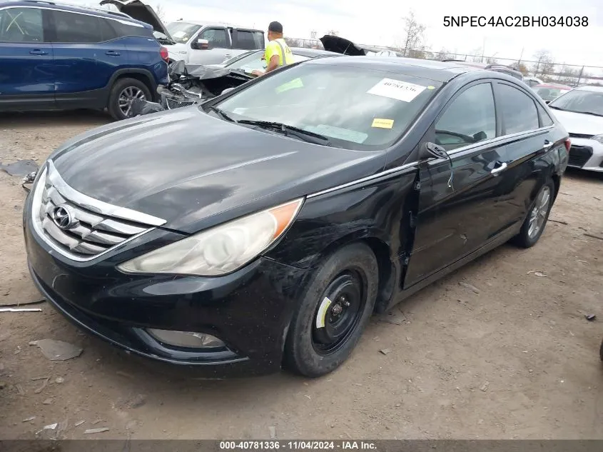 2011 Hyundai Sonata Limited VIN: 5NPEC4AC2BH034038 Lot: 40781336