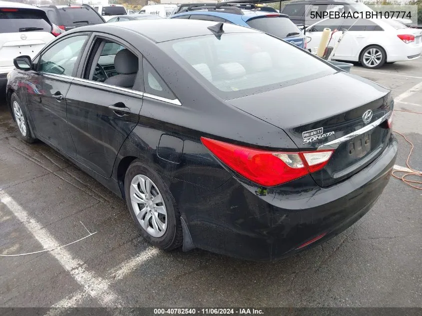 2011 Hyundai Sonata Gls VIN: 5NPEB4AC1BH107774 Lot: 40782540