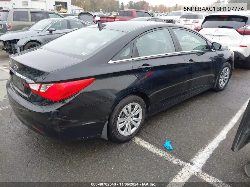 2011 Hyundai Sonata Gls VIN: 5NPEB4AC1BH107774 Lot: 40782540