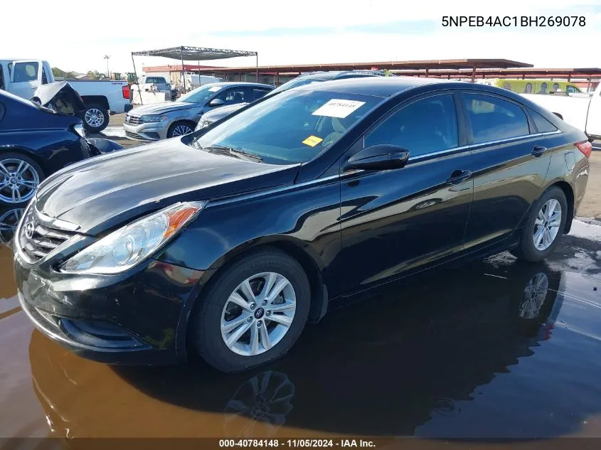 2011 Hyundai Sonata Gls VIN: 5NPEB4AC1BH269078 Lot: 40784148