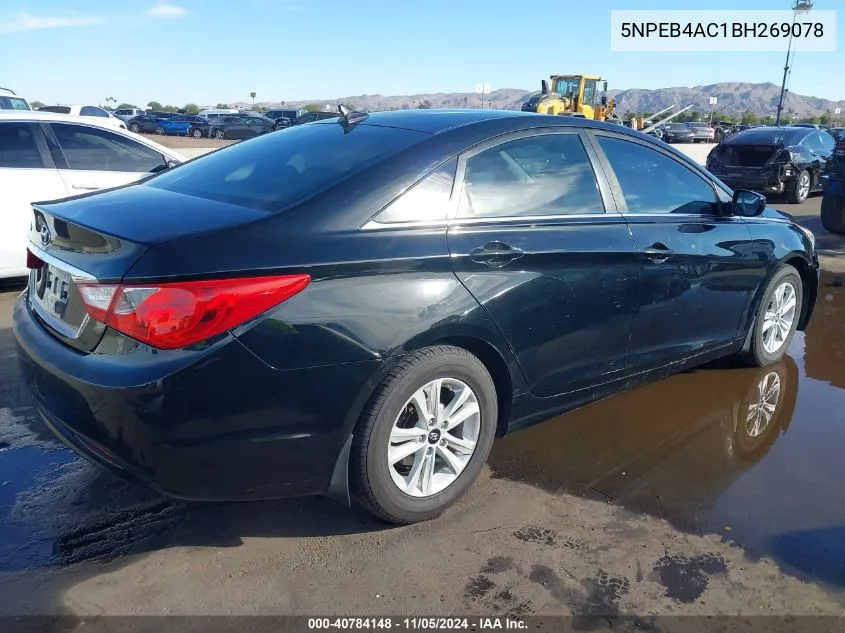 2011 Hyundai Sonata Gls VIN: 5NPEB4AC1BH269078 Lot: 40784148