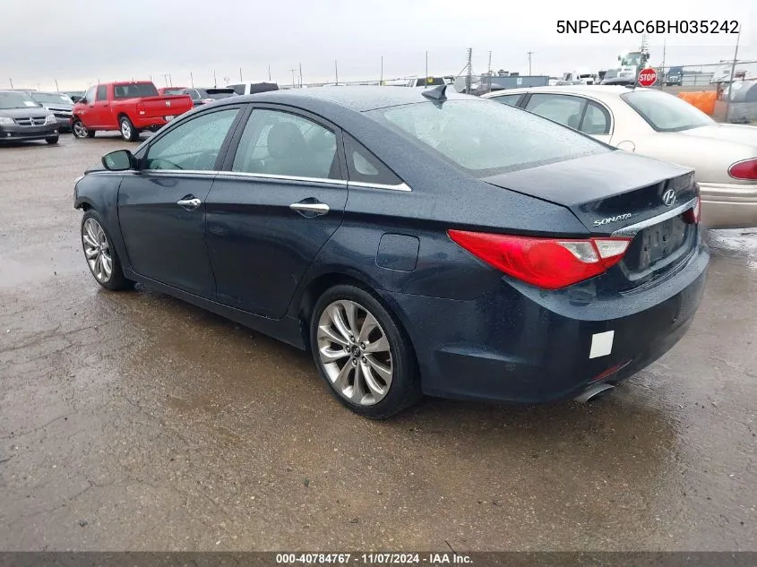 2011 Hyundai Sonata Se VIN: 5NPEC4AC6BH035242 Lot: 40784767