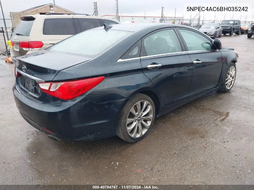 2011 Hyundai Sonata Se VIN: 5NPEC4AC6BH035242 Lot: 40784767