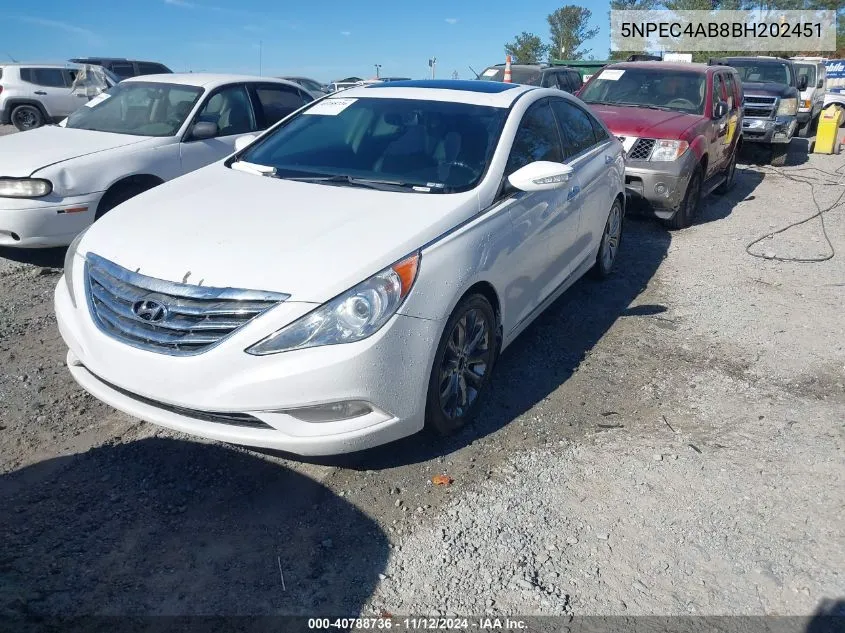 2011 Hyundai Sonata Limited 2.0T VIN: 5NPEC4AB8BH202451 Lot: 40788736