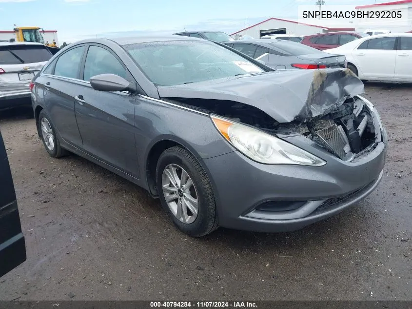 2011 Hyundai Sonata Gls VIN: 5NPEB4AC9BH292205 Lot: 40794284