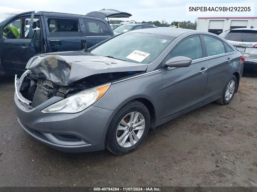 2011 Hyundai Sonata Gls VIN: 5NPEB4AC9BH292205 Lot: 40794284