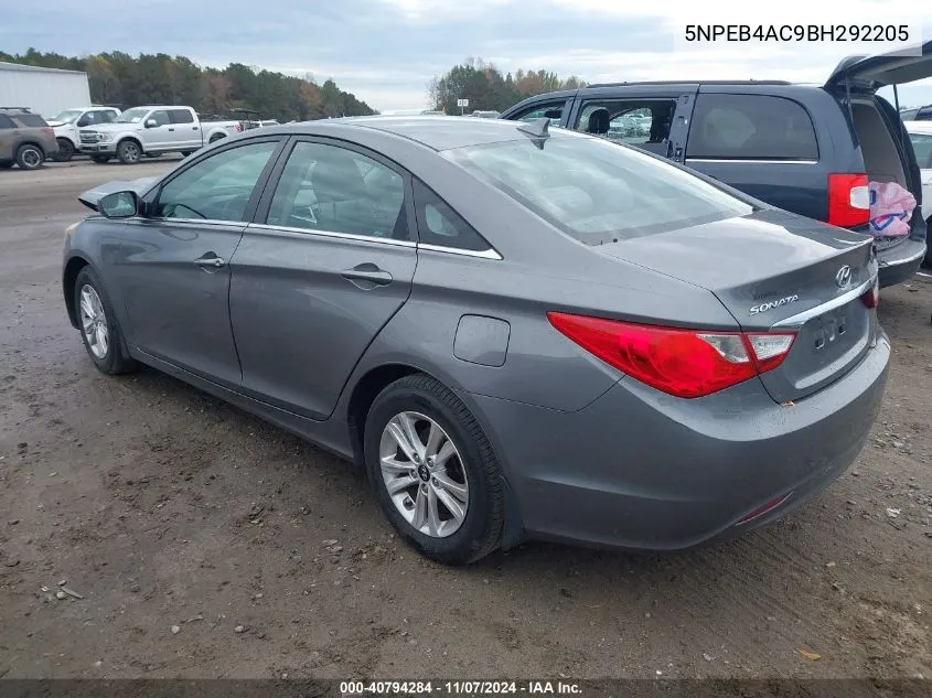 2011 Hyundai Sonata Gls VIN: 5NPEB4AC9BH292205 Lot: 40794284