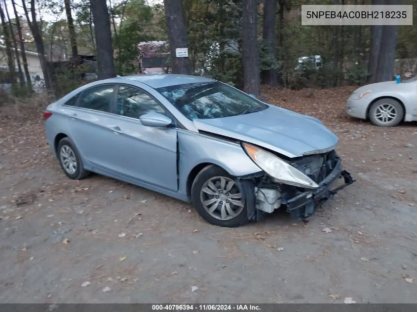 2011 Hyundai Sonata Gls VIN: 5NPEB4AC0BH218235 Lot: 40796394