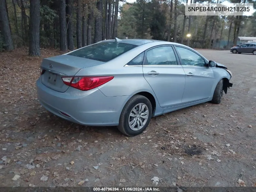 2011 Hyundai Sonata Gls VIN: 5NPEB4AC0BH218235 Lot: 40796394