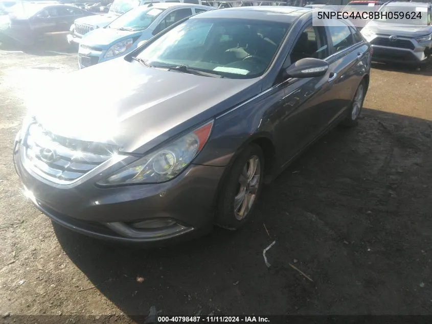 2011 Hyundai Sonata Limited VIN: 5NPEC4AC8BH059624 Lot: 40798487